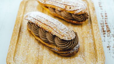 eclair with coffee cream